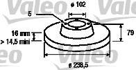 Disques de frein VALEO 186178