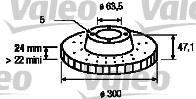 Disques de frein VALEO 186750