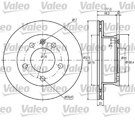 Disques de frein VALEO 187041