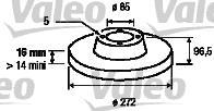 Disques de frein VALEO 187045