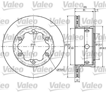 Disques de frein VALEO 187081