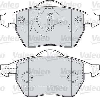 Jeu de 4 plaquettes de frein VALEO ref. 598049