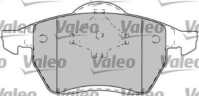 Jeu de 4 plaquettes de frein VALEO ref. 598049