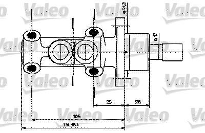 Cilindro principal de freno (Bomba de freno) VALEO ref. 402251