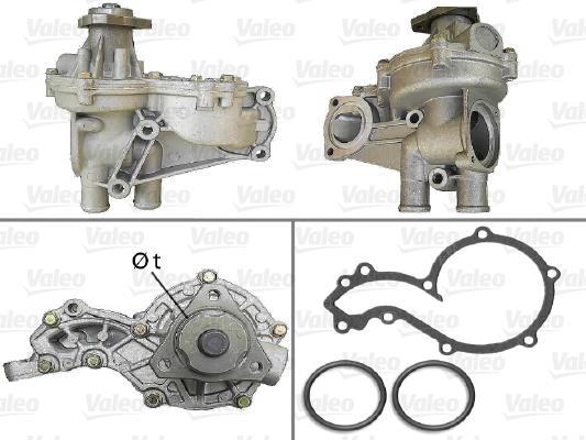 Pompe à Eau VALEO 506227 - Pour Circuit De Refroidissement Moteur, Avec Joints Et Couvercle
