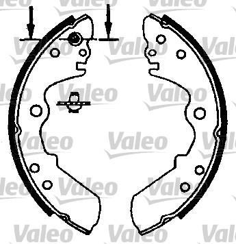 Kit de freins à tambours (Kit de frein arrière) VALEO 553865