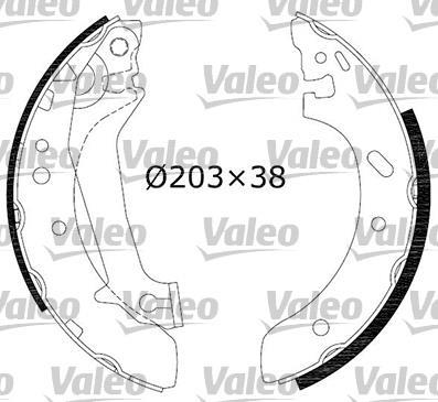 Kit de travões de tambor VALEO ref. 553821