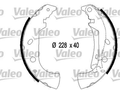 Kit de freins à tambours (Kit de frein arrière) VALEO 553867