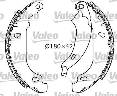 Kit de freins à tambours (Kit de frein arrière) VALEO 553864