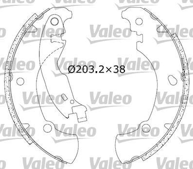 Kit de travões de tambor VALEO ref. 553874