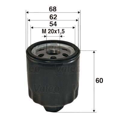 Filtro de aceite VALEO ref. 586011