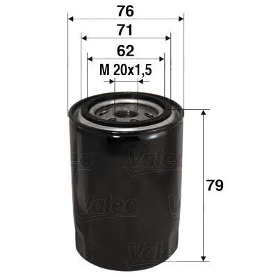 Filtro de aceite VALEO ref. 586037