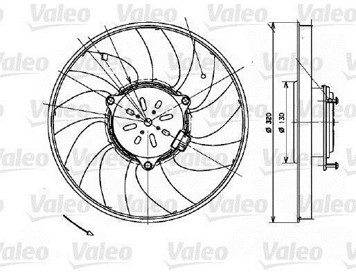 Ventilador, refrigeración del motor VALEO ref. 696082
