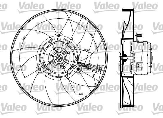 Ventilateur de refroidissement du moteur (Motoventilateur) VALEO 698357