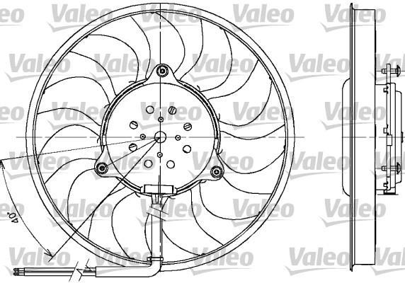 Ventilador, refrigeración del motor VALEO ref. 698612