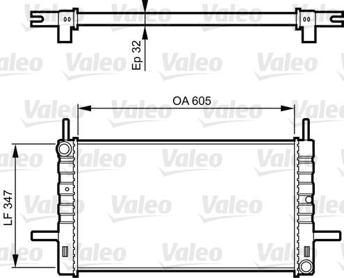 Radiateur moteur (Radiateur de refroidissement) VALEO 730123