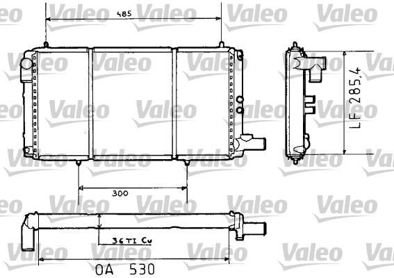 Radiateur moteur (Radiateur de refroidissement) VALEO ref. 730635