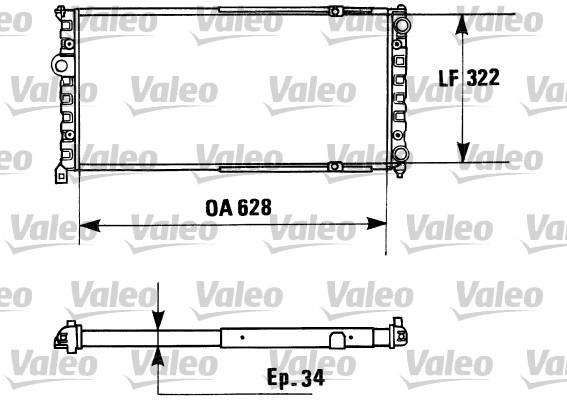 Radiateur moteur (Radiateur de refroidissement) VALEO ref. 730945