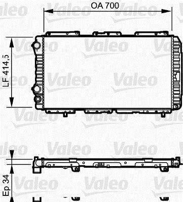 Radiateur moteur (Radiateur de refroidissement) VALEO 730995