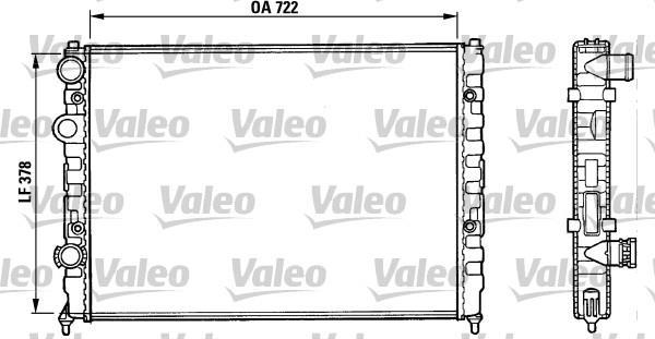 Radiateur moteur (Radiateur de refroidissement) VALEO 731006
