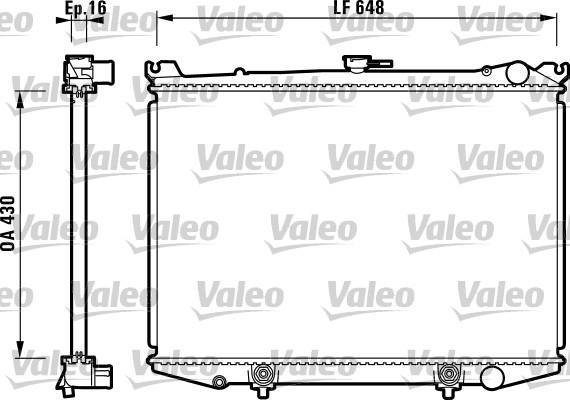 Radiador, refrigeración del motor VALEO ref. 731085