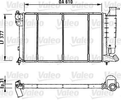Radiateur moteur (Radiateur de refroidissement) VALEO ref. 731181