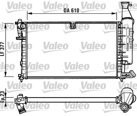 Radiador, refrigeración del motor VALEO ref. 731296