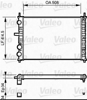 Radiateur moteur (Radiateur de refroidissement) VALEO 731306