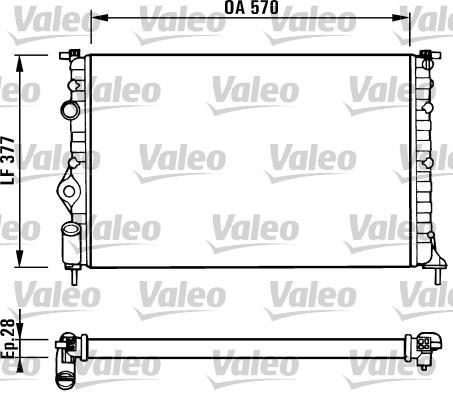 Radiador, refrigeración del motor VALEO ref. 731379