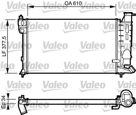 Radiateur moteur (Radiateur de refroidissement) VALEO 731391