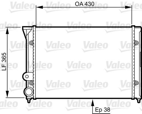 Radiateur moteur (Radiateur de refroidissement) VALEO 731401