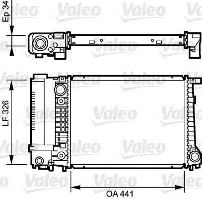 Radiateur moteur (Radiateur de refroidissement) VALEO 731520