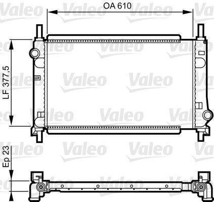 Radiateur moteur (Radiateur de refroidissement) VALEO 731550