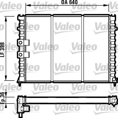 Radiador, refrigeración del motor VALEO ref. 731586