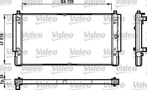 Radiateur moteur (Radiateur de refroidissement) VALEO ref. 731616