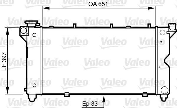 Radiateur moteur (Radiateur de refroidissement) VALEO 731723