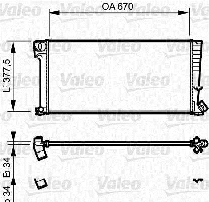 Radiateur moteur (Radiateur de refroidissement) VALEO 731743