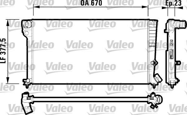 Radiador motor VALEO 731744