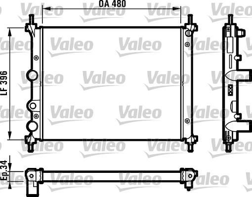 Radiateur moteur (Radiateur de refroidissement) VALEO 731981