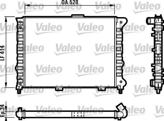 Radiateur moteur (Radiateur de refroidissement) VALEO 732011