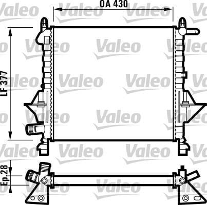 VALEO Radiatore acqua per FIAT PUNTO EVO (199_) | ATP Autoricambi