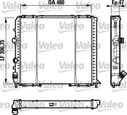Radiateur moteur (Radiateur de refroidissement) VALEO 732071