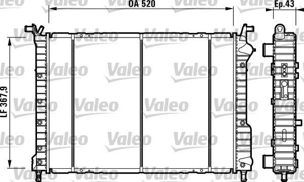 Radiateur moteur (Radiateur de refroidissement) VALEO 732147