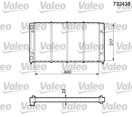 Radiateur moteur (Radiateur de refroidissement) VALEO 732438