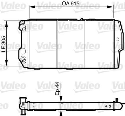 Radiateur moteur (Radiateur de refroidissement) VALEO 732440