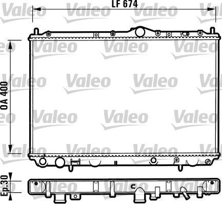 Radiador, refrigeración del motor VALEO ref. 732525