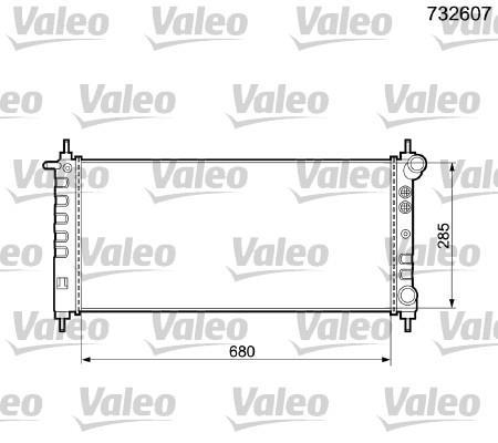 Radiateur moteur (Radiateur de refroidissement) VALEO 732607