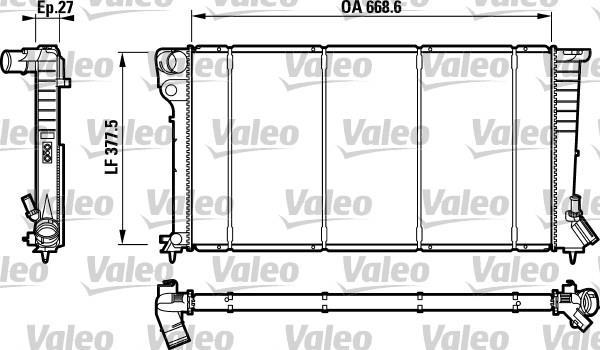 Radiateur moteur (Radiateur de refroidissement) VALEO 732620
