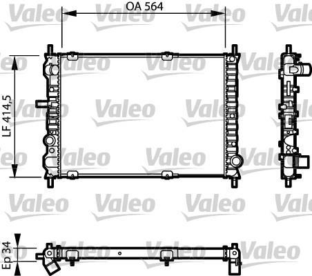 Radiateur moteur (Radiateur de refroidissement) VALEO 732623