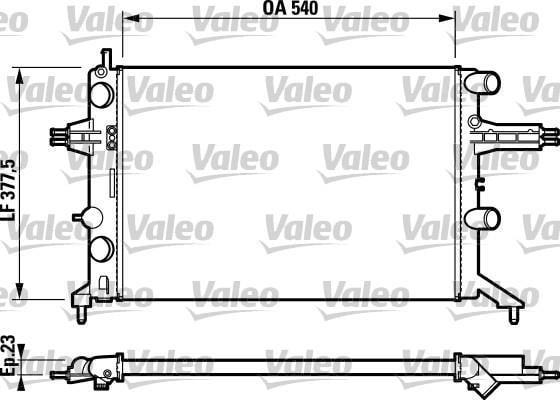 Radiateur moteur (Radiateur de refroidissement) VALEO 732723